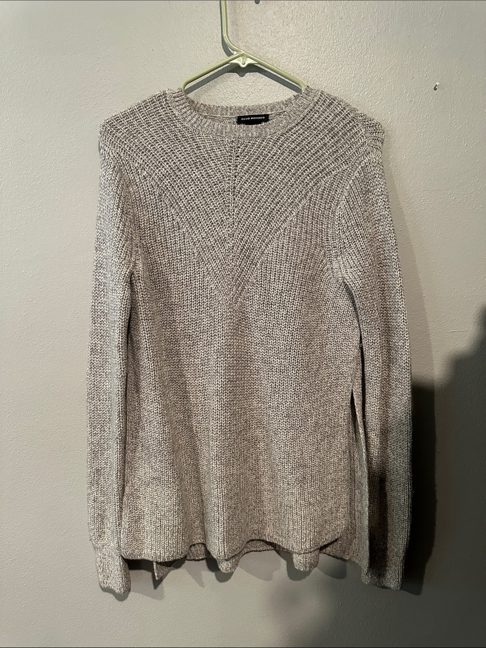Women’s Crewneck Knit Sweater - Light Gray